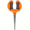 1pc Orange/White Garden Hose Guide, Iron Base for Stable Ground Fixation, Premium Material Durable Stylish Design