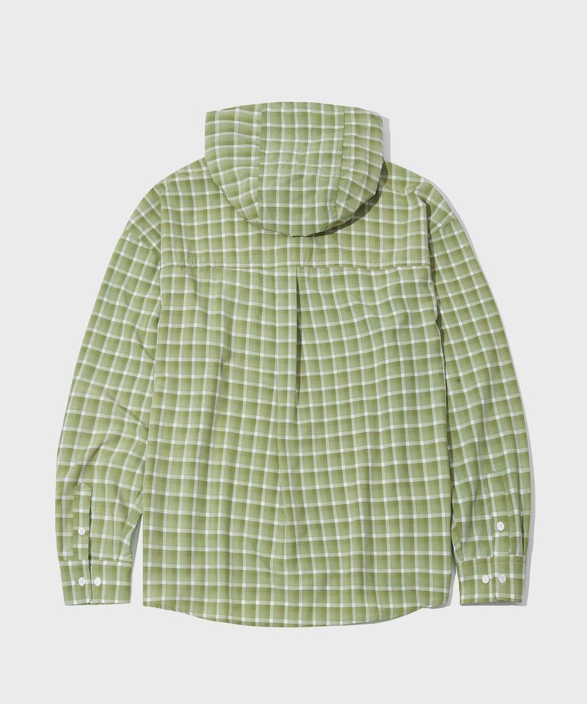 Sekeonmonollogeu Oversized Check Hoodie [Green]_Sesh012Green
