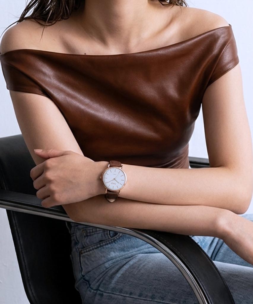 Sialeugo Sg-002-Rbr Caper Collection Women'S Leather Wristwatch