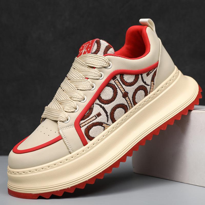 Мужская обувь большого размера весна новая мода универсальная удобная мягкая подошва низкий верх кеды этнический стиль вышивка сочетание цветов повседневная обувь 38 2757₽