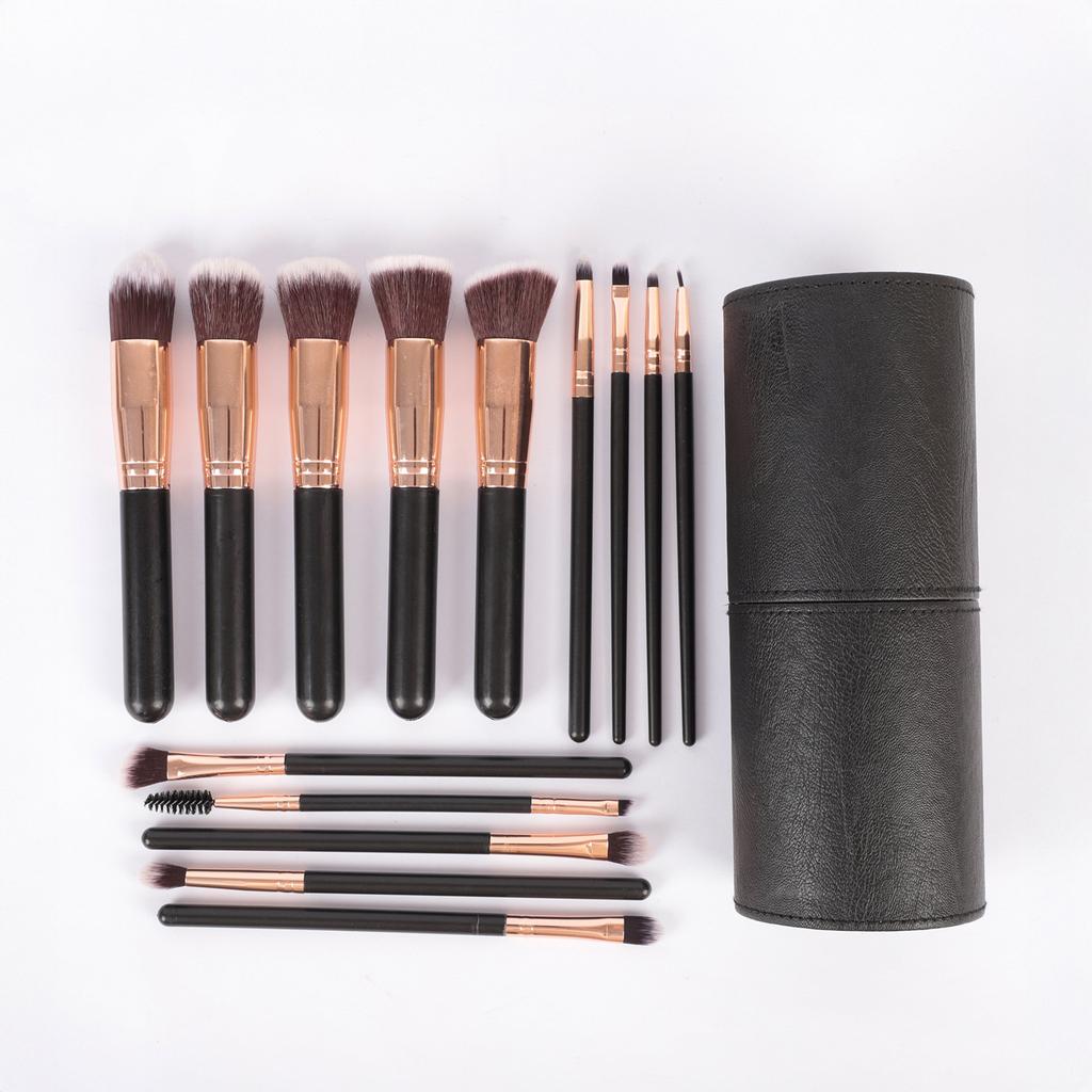 Super Large Hot-Selling 14-Piece Long Handle Makeup Brush Set Blush Brush Eyeshadow Brush Loose Powder Brush Foundation Brush Complete Set