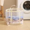 Laundry Hamper for Dorms & Homes Foldable Large-Capacity Mesh Laundry Basket For Dirty Clothes, Socks, and Underwear Storage