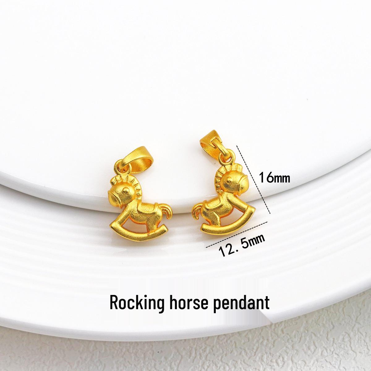 Вьетнамская монета из песочного золота, деревянная подвеска в виде лошади для самостоятельного изготовления ожерелья, браслета или броши