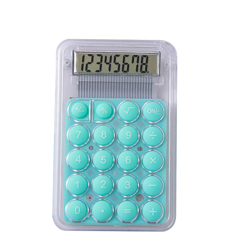 A Mini Transparent and Cute Candy-colored Calculator with A High Level of Appearance Portable in A Palm Pocket
