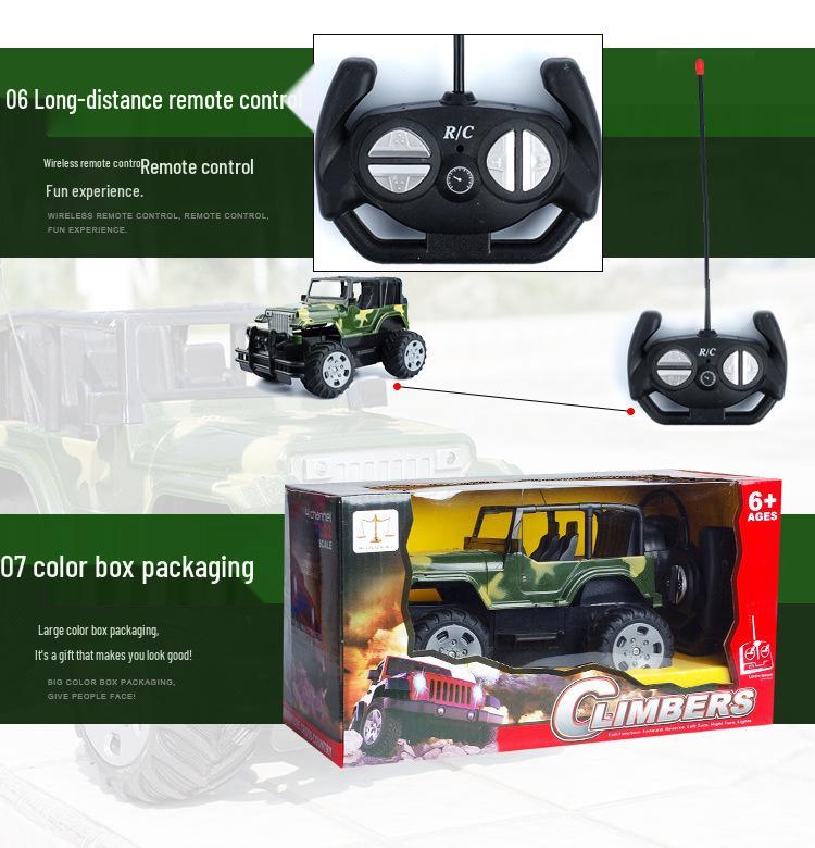 Four-Wheel Drive Remote Control Off-Road Racing Jeep Toy for Kids