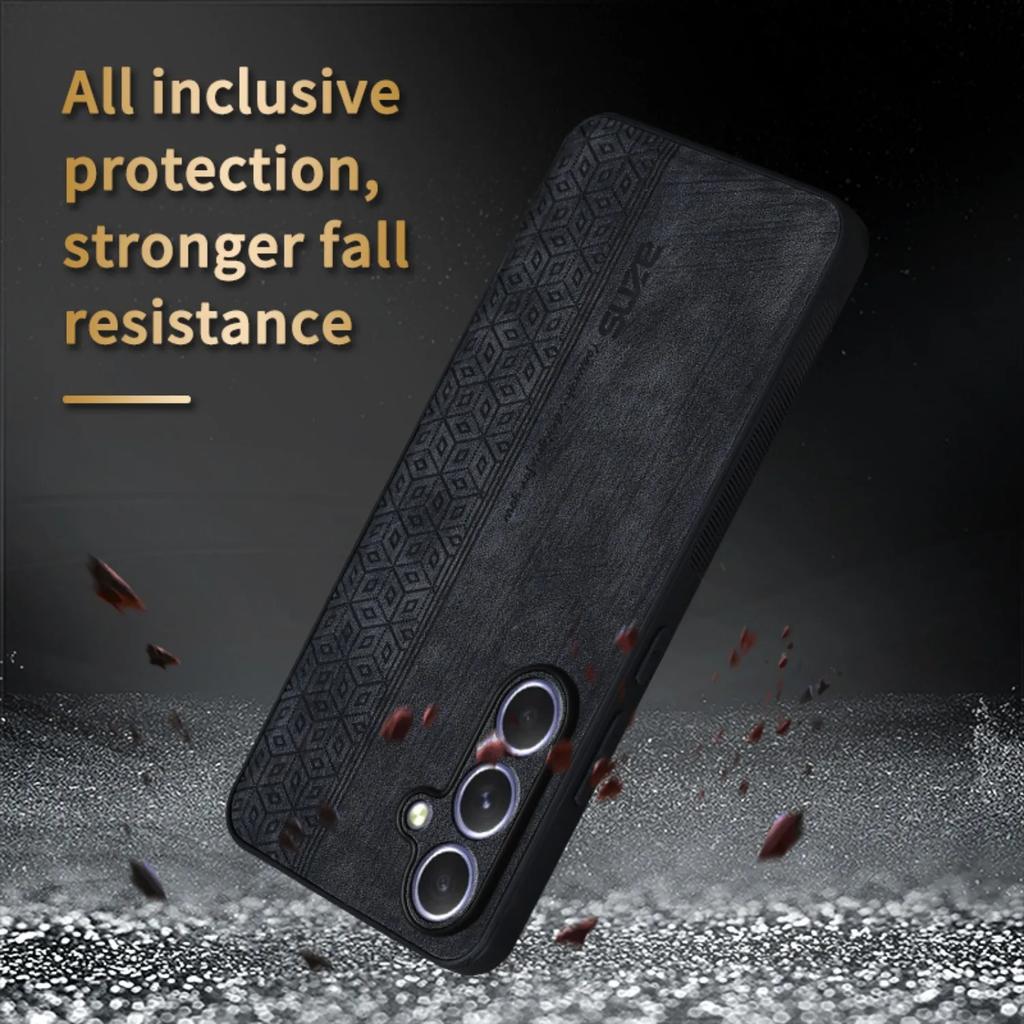 Luxury Leather Phone Case for Samsung Galaxy S25 Ultra Plus A16 A06 5G A05S M14 A04E M04 F04 Silicone Protect Shockproof Cover