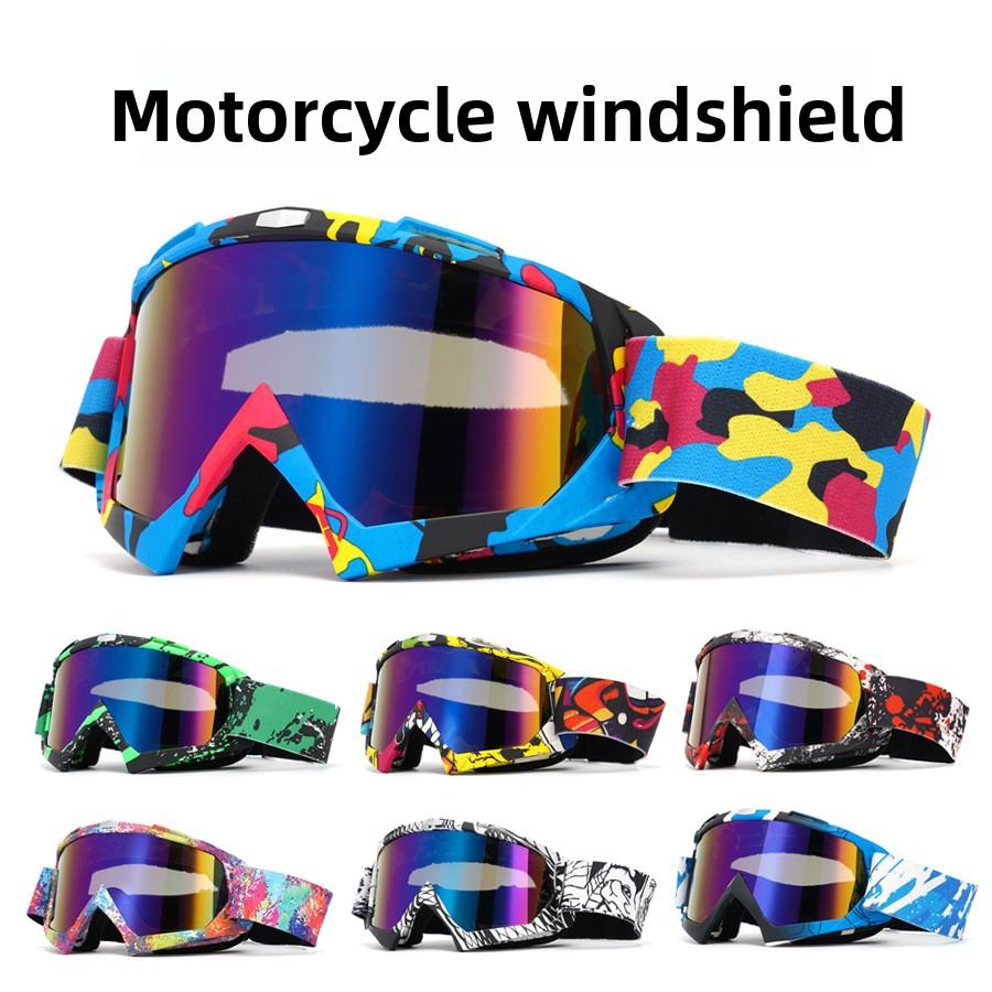 Motorcycle Goggles Water Transfer Off-road Outdoor Riding Sports Glasses Ski Goggles Windproof Glasses