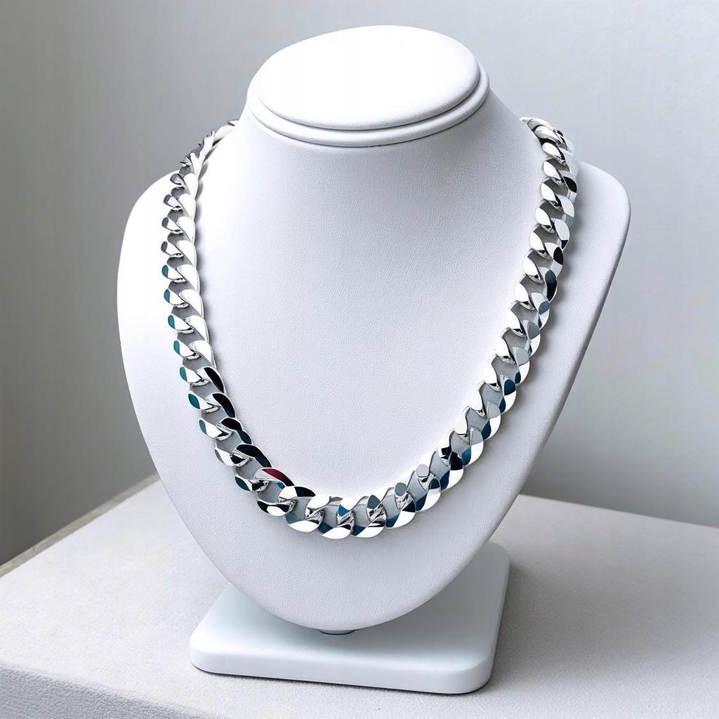FULL Silver Men' Chain 925 SILVER THICK Pancetka DIAMONDED