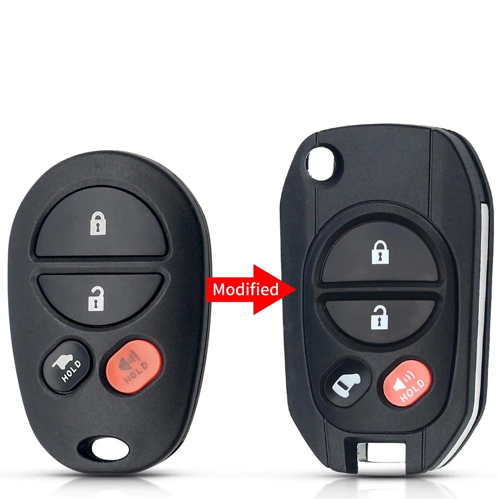 Replacement Remote Car Key Shell Modified Flip 3 Buttns Fob TOY43 Case For Toyota Tacoma HIGHLANDER SEQUOIA Sienna Tundra