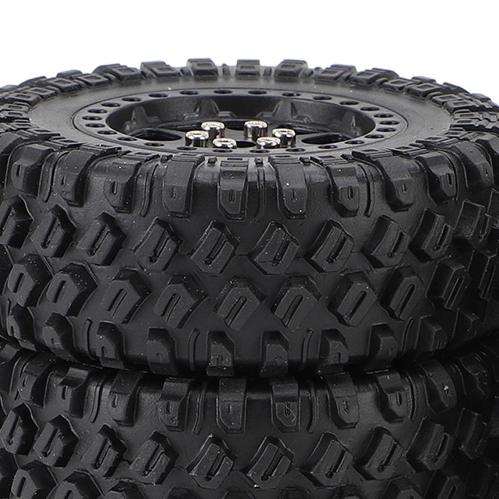 Ongwan RC Wheel Tires, Durable Rubber Wheels for Remote Control Cars MN82 and LC79, Enhanced Traction, Stylish Design, Easy Installation (Black)