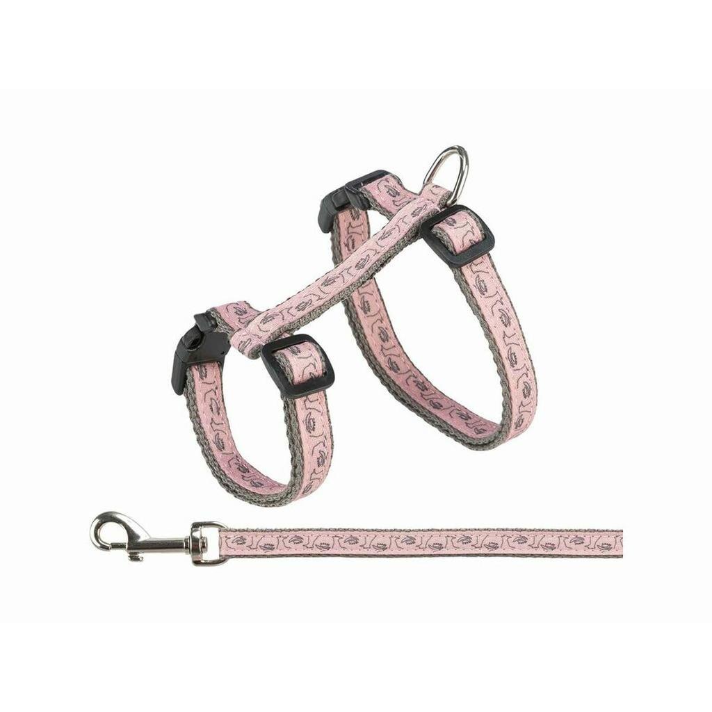 Cat Harness - Gray Pink 27-45x1.3/120 Cm