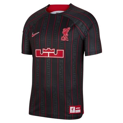LeBron X Liverpool F.C. Dri-FIT Stadium Soccer Jersey Anthracite/Gym Red Men Streetwear FD0627-061