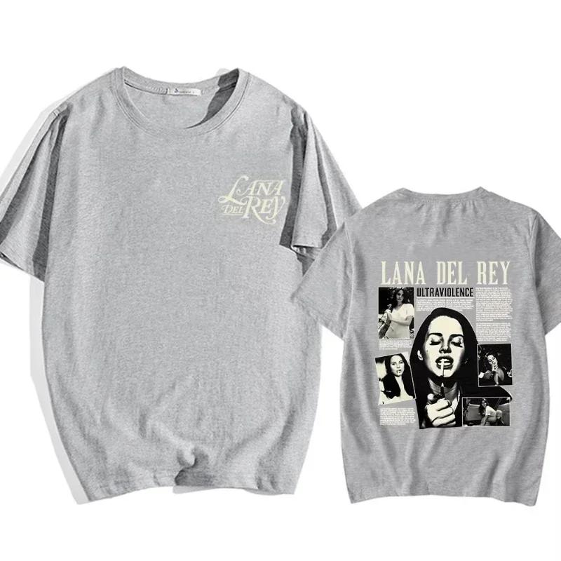 Singer Lana Del Rey Print Tshirt Fashion Unisex Wounisex Clothes Hip Hop Streetwear Harajuku Y2k Tops Oversize Unisex Tee Clothing