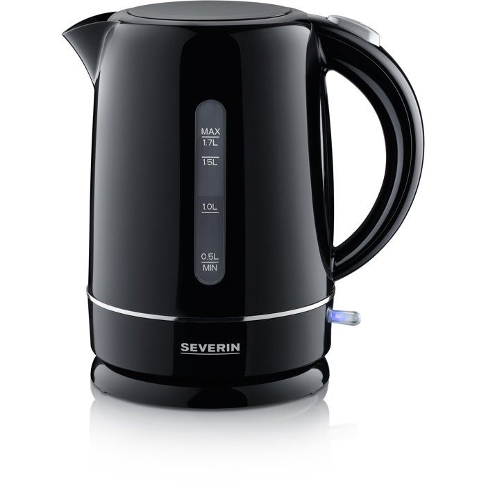 Bouilloire électrique sans fil 1 -7L - SEVERIN - WK4322 - 1,7 L - Socle 360 - Résistance cachée - Nettoyage facile - Noir