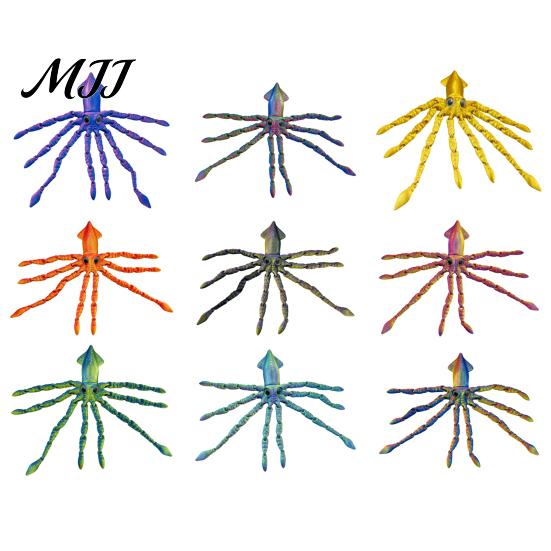 Articulated Ocean Creature Decor 3D Printed Squid Fidget Toy, Flexible Marine Animal Figure, Decompression Educational Cognitive Teaching Aid Sensory