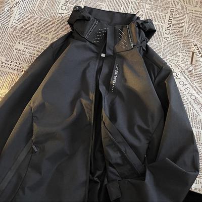 Men's American-Style Vintage Cityboy Functional 3-in-1 Workwear Jacket In Solid Color