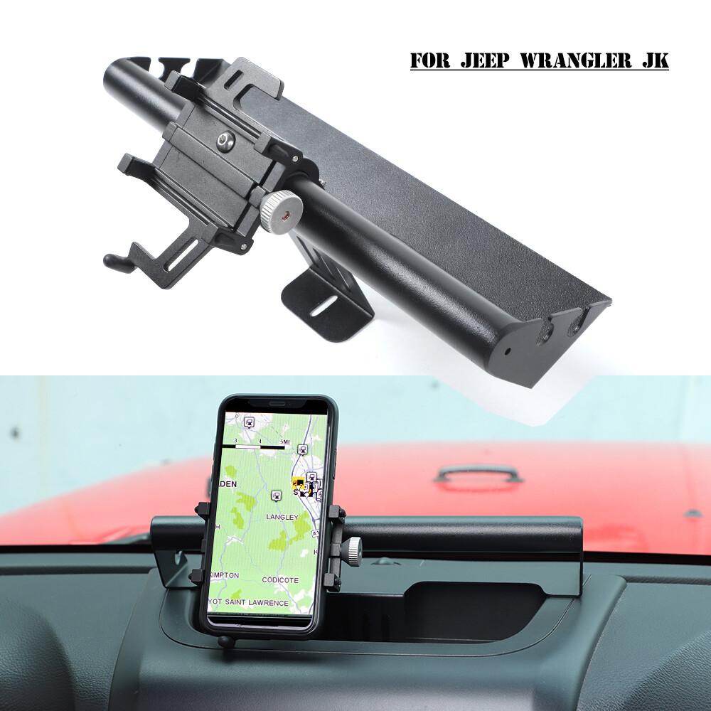 Heavy Duty Dashboard Phone Holder Mount Bracket for Jeep Wrangler JK 11-18 Black