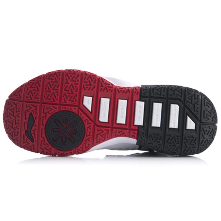 New LiNing ALL DAY 4 Anti Slip Wear Resistant Mid Top Basketball Shoes Men's Black White Red ABPP025-3