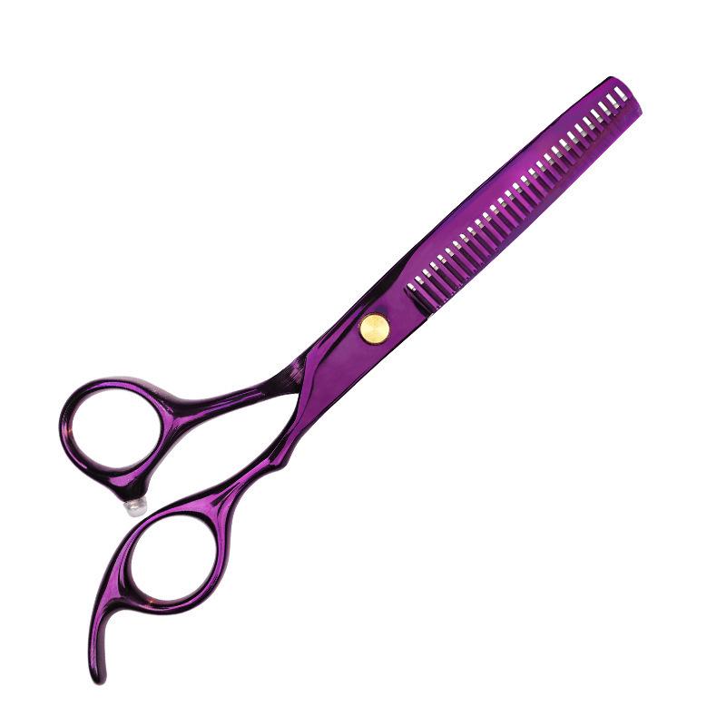 Stainless Steel Purple Professional Barber Hairdressing Scissors - Thinning & Chopping
