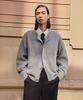 Lmood Alphonso Brushed Mohair Wool Cardigan Ash Grey