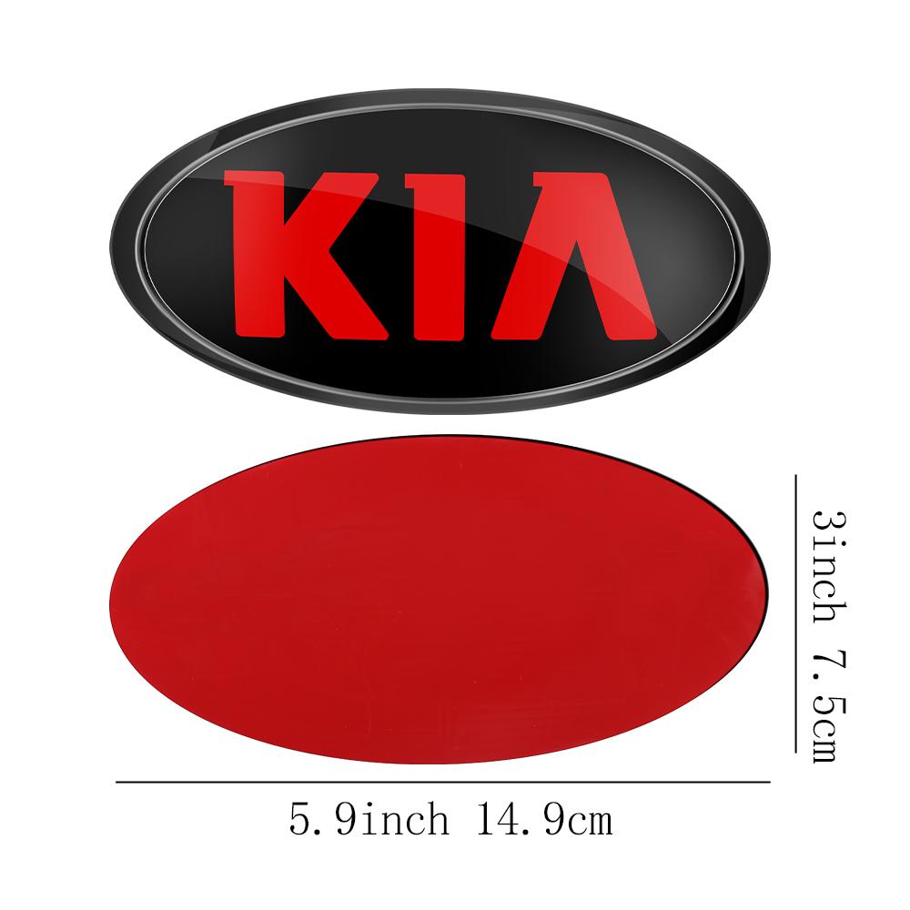 1PC For KIA Sportage Ceed Sorento Cerato Optima Picanto Rio Soul Car Front Hood Emblem Rear Trunk Badge Sticker Auto Accessories RB6