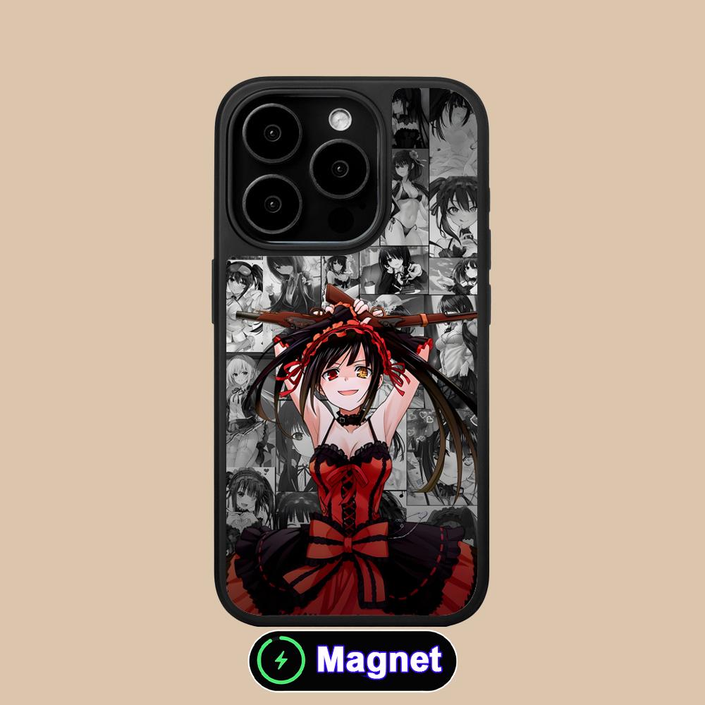 Date a Live Kurumi Tokisaki Matte Surface Magsafe Mobile Phone Case for iPhone 17 16 15 14 13 12 11 Air Pro Max Plus Colorful