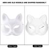 5 Pcs White Mask Adult Blank DIY Drawing Mask Halloween Costume Party Accessory(Cat Face)