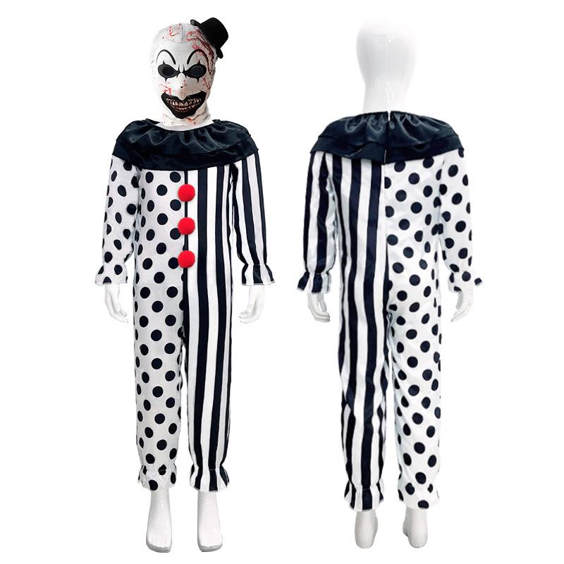 Soul-Reaving Clown Kids' Bodysuit - Halloween Horror Costume for Role Play & Stage