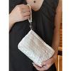 Three-dimensional Small Flower Embroidery Versatile Cosmetic Bag Female Korean Ins Hand Bag Portable Large-capacity Storage Bag