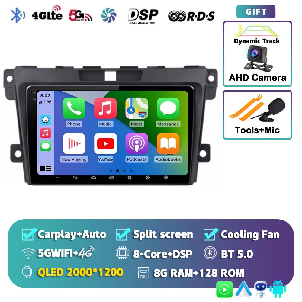 Android 14 Carplay Auto Car Radio For 2007 2008 2009 2010 2011 2012 2013 2014 MAZDA CX-7 CX 7 Multimedia Player Video Stereo DSP