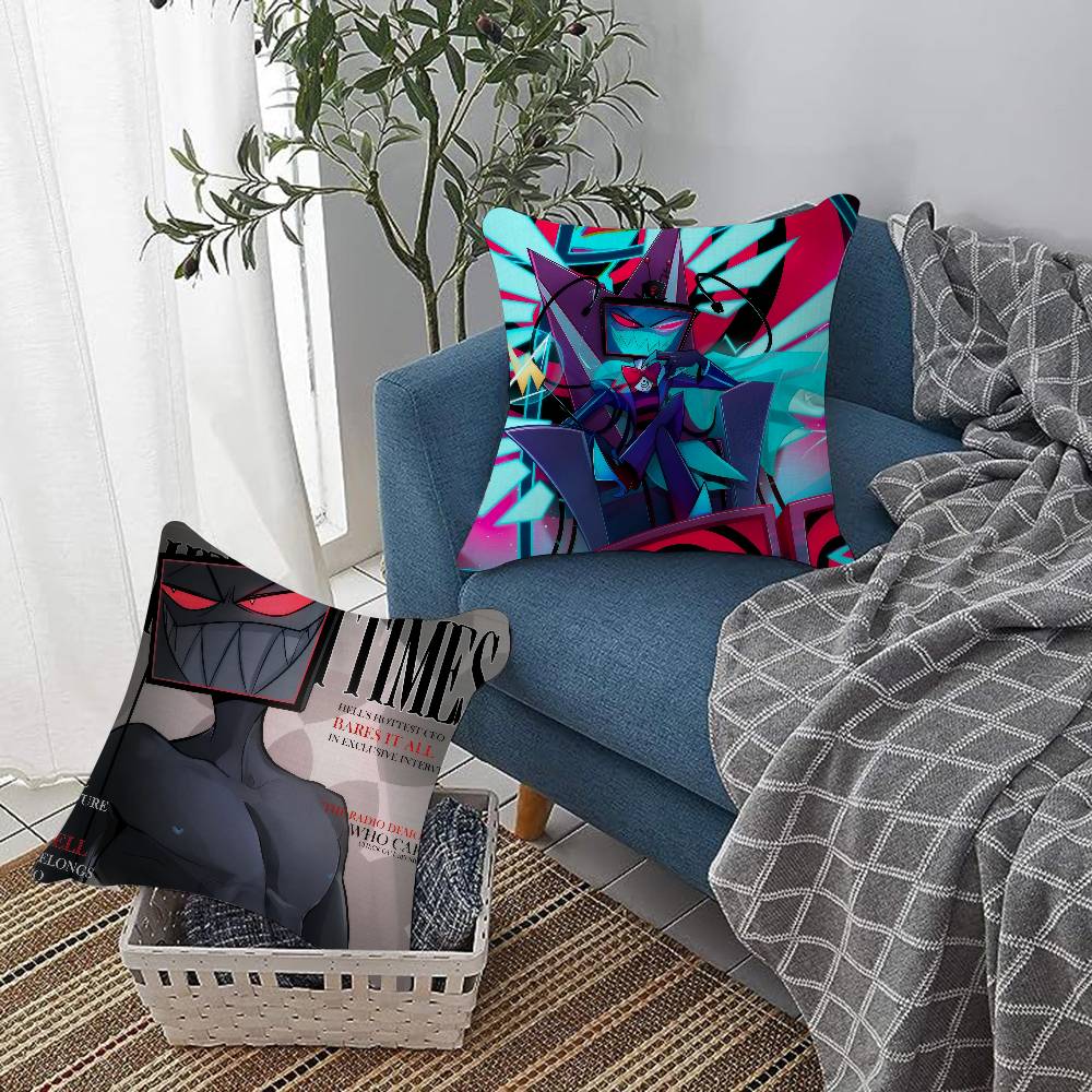 Anime H-Helluva Boss Vox Pillow Gift Home Office Decoration Bedroom Sofa Car Cushion Cover Case 45X45