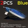 Braided Tube Fish Head Lure – Feather&Flash Fiber Tail, Fast Sinking Reaction Bait for Bass, Trout, Redfish Predators