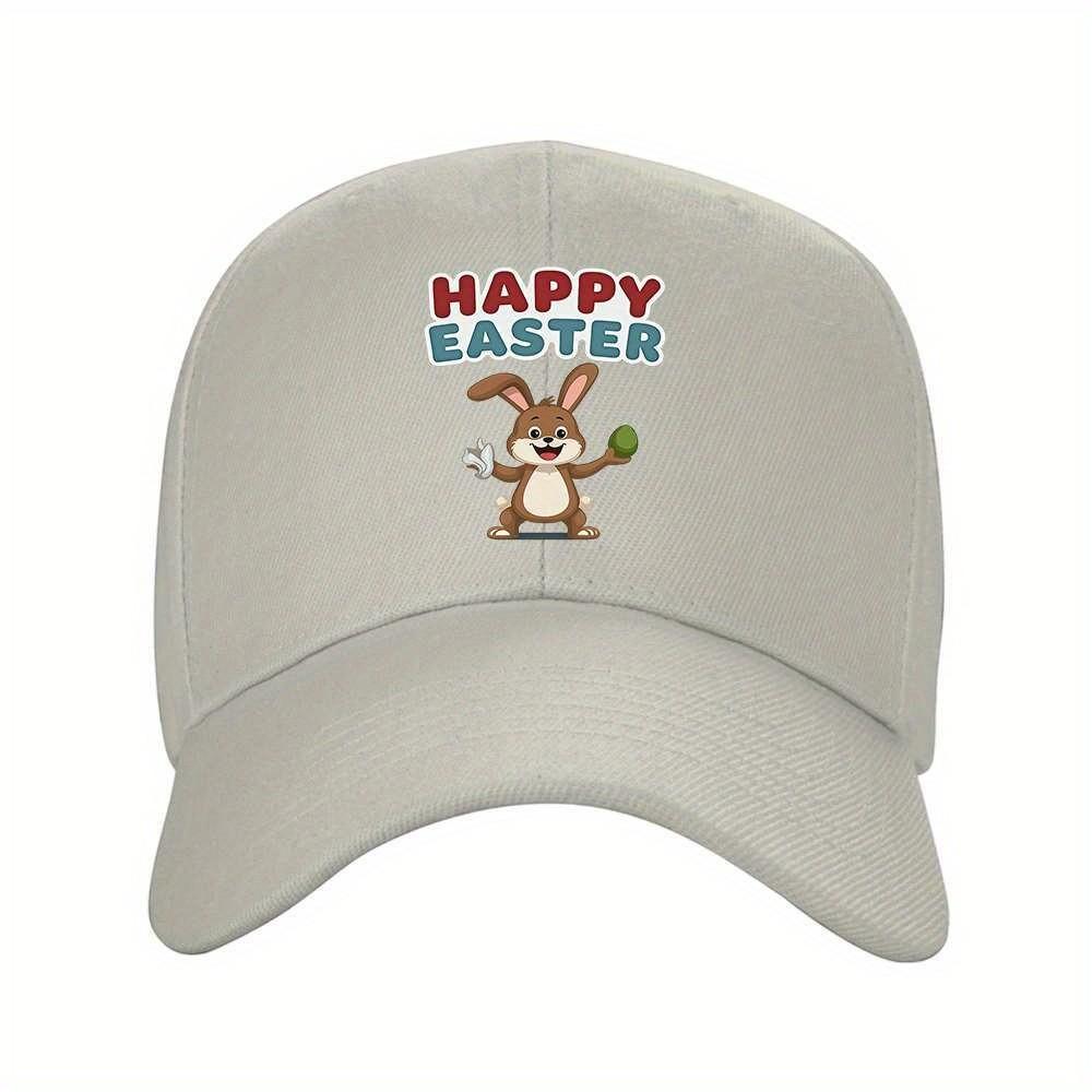 Holiday Bunny Easter Baseball Cap Graphic Print Unisex Casual Outdoor Travel Hat