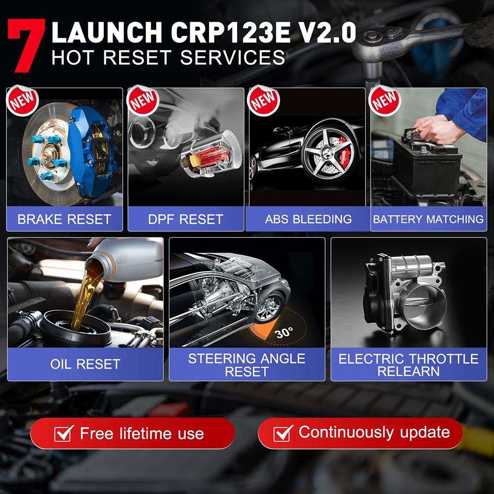 2026 New-LAUNCH X431 CRP123E V3.0 CRP123I V3.0 Free Update Auto OBD2 Scanner CANFD Doip ENG ABS SRS AT System Diagnostic Tools
