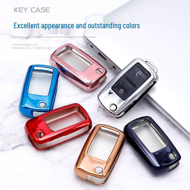 Etui na kluczyk Volkswagen dla modeli Lavida, Bora, Tiguan, Santana, Sagitar, Lamando, Jetta - Połówka skorupy z klamrą