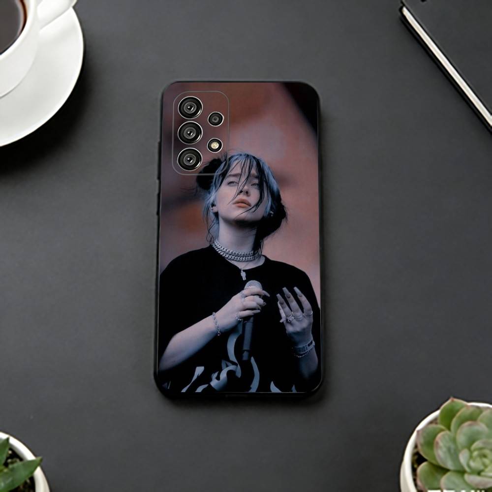 Singer C-BillieS Album Phone Case For Samsung S25,S24,S21,S22,S23,S30,Ultra,S20,Plus,Fe,Lite,Note,10,Black Cover
