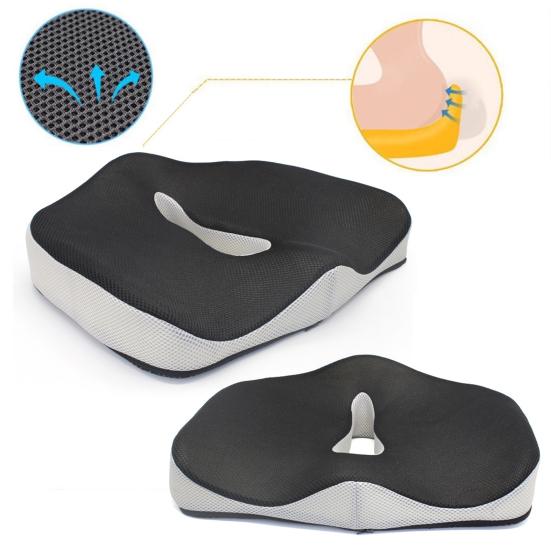 Yousheng Memory Foam Seat Cushion Back Pain Relief Cushion Sciatica Relief Hip Cushion for Office Chair Car Seat Pregnancy Osteoarthritis