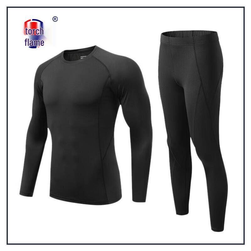 Men s Athletic Compression Long Sleeve Shirt & Tights Set XS