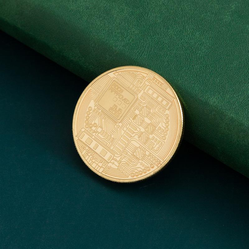 Gold Plated Bitcoin Coin Collectible Art Collection Gift Physical Commemorative Casascius Metal Antique Imitation Happy Birthday