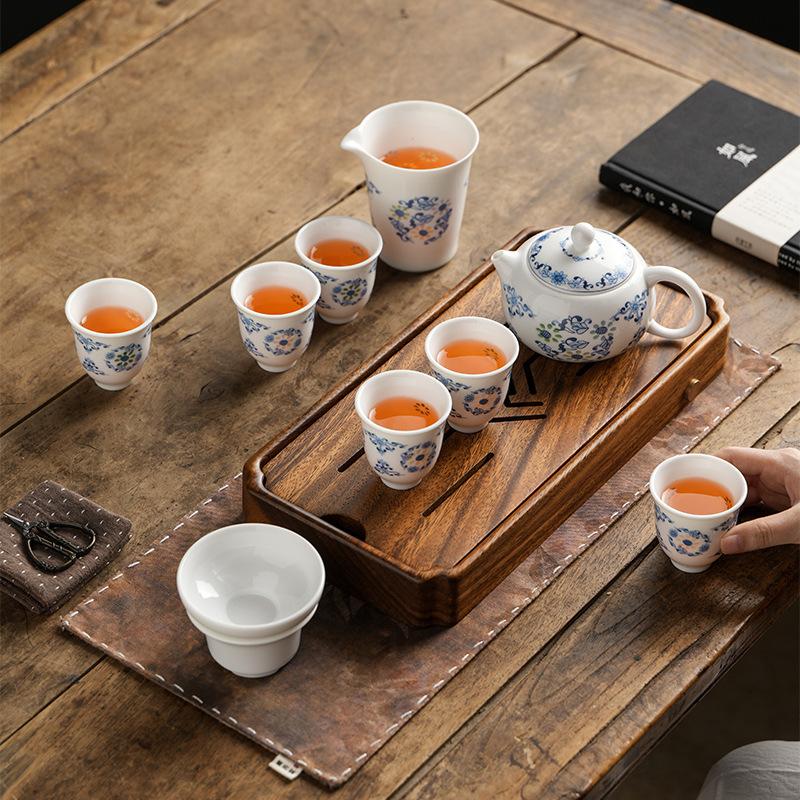Dehua tea set, Linglong business gift-giving gifts, simple and atmospheric company gifts, Father's Day gifts