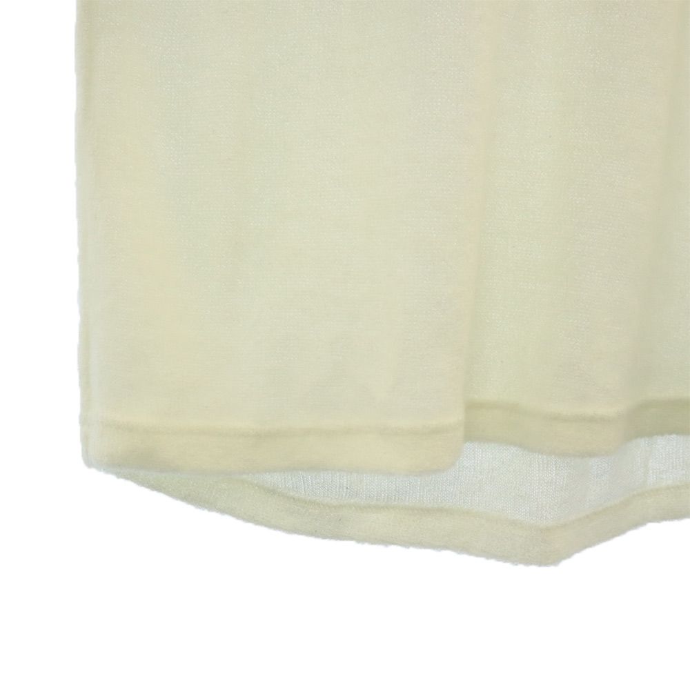 STUD MUFFIN Logo patch Long sleeve V neck sweater 2 white knit Men's Used