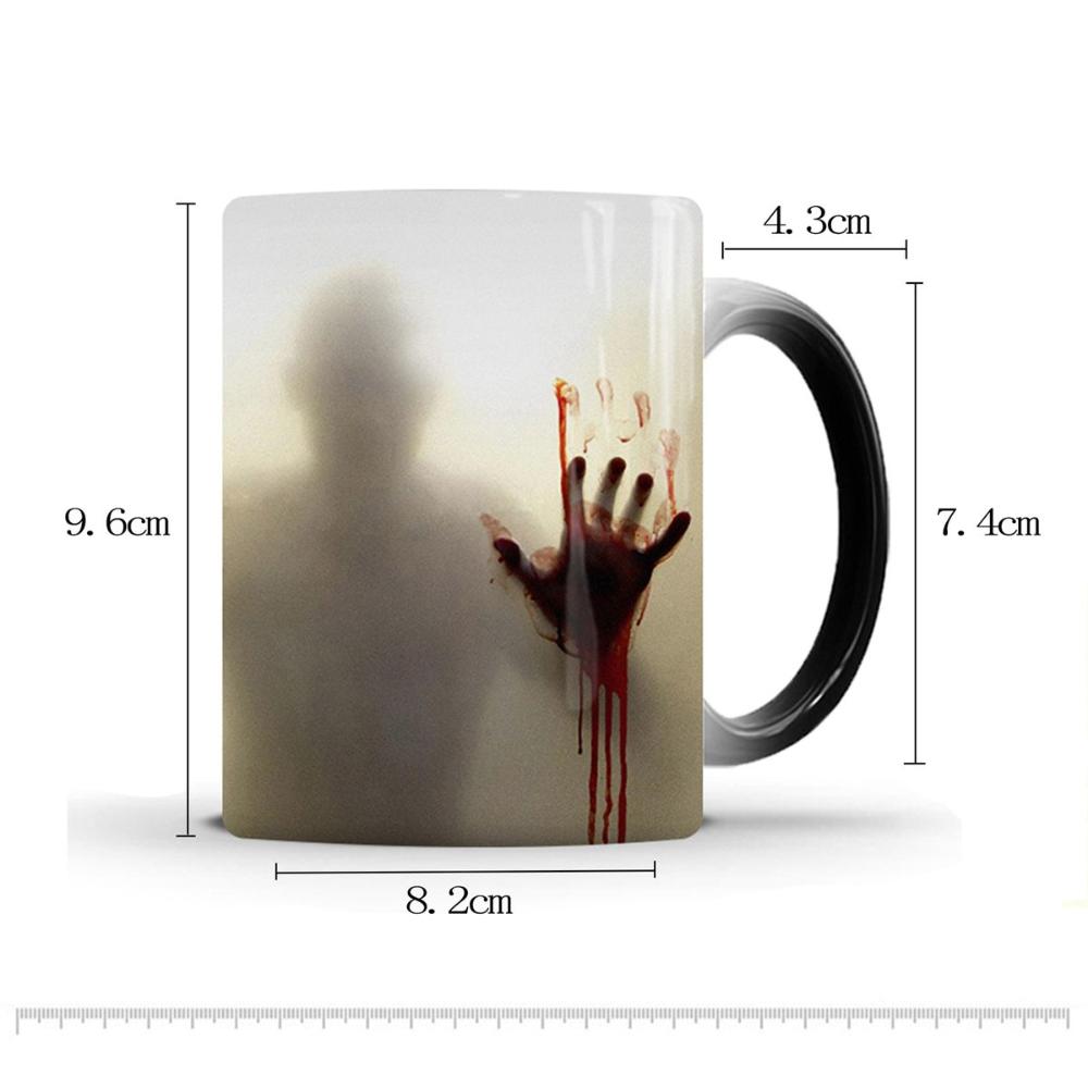 Novelty Heat Sensitive Halloween Decoration Creative Coffee Mug Tea Cup Milk Bottle Drinkware