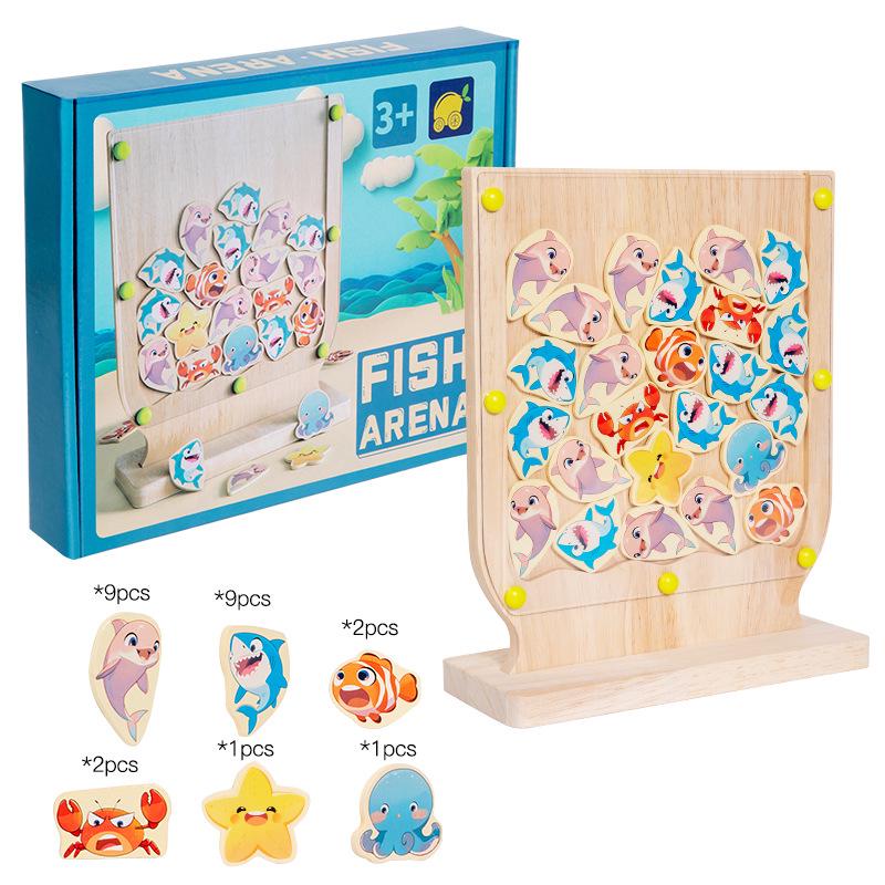 Betta Fish Arena: Children s Educational Logic Training Wooden Toy