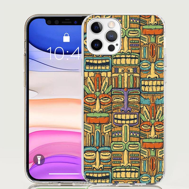 Mayan Stone Totem Pole Phone Case For iPhone 17 Air 16 15 Plus 11 14 Pro Max 13 Mini 12 7 8 + SE Pattern Art Customized Cover 17