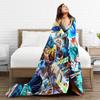 DBZ Vegeta Blue Goku Blanket Fleece Throw Blankets Summer Air Conditioning Printed Soft Warm Bedspreads,