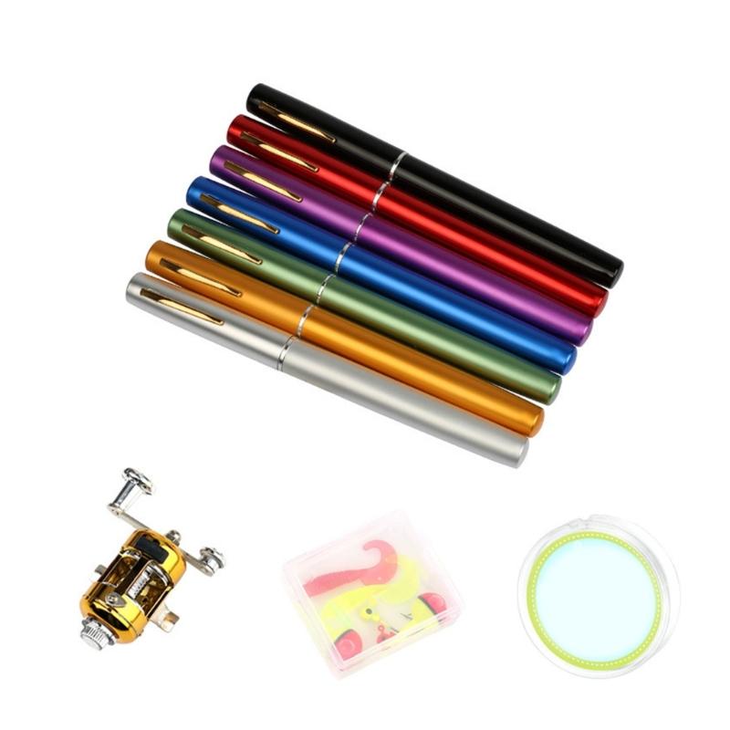 Compacts Mini Pocket Fishing Rod Telescopic Pen Shaped Fishing Rod Collapsible Fishing Rod for Salt/Freshwater Fishing