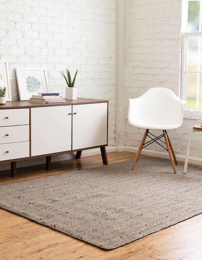 Teppichläufer 100% Naturjute Geflochten Handgefertigter Teppich Moderner Rustikaler Look Bereichsteppich