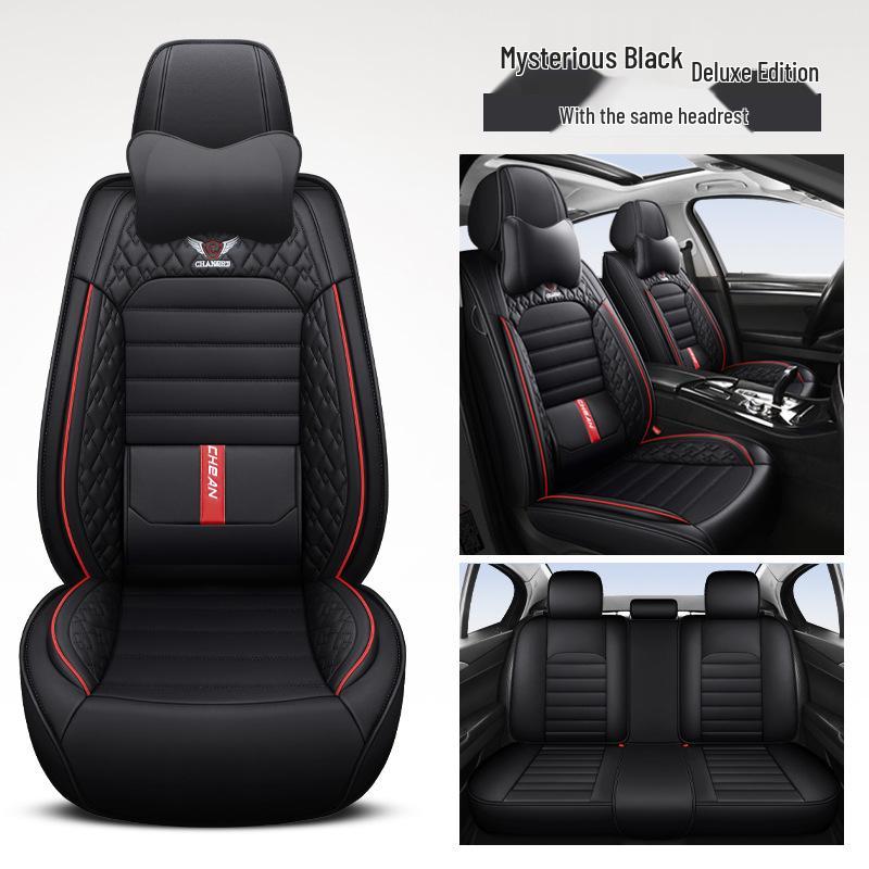 3D Full Surround Leather Car Seat Cushion for Five-Seaters - Universal Fit for All Seasons (Autumn/Winter) - Sedan & Small Car Cover
