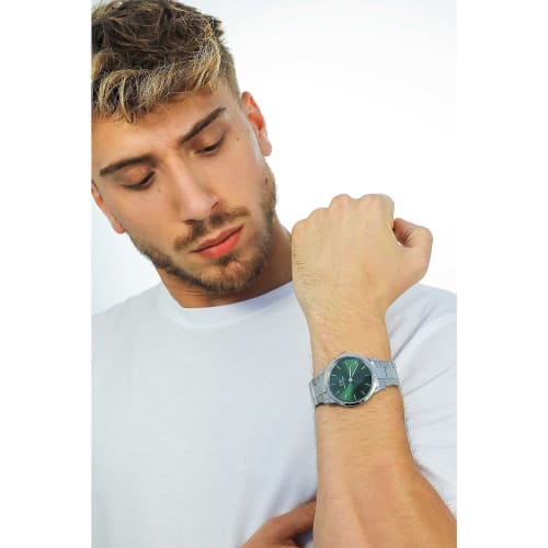 [Official Shop/2-Year Warranty/Authentic Import] Daniel Wellington DW Men's Iconic Link Emerald 40mm Watch, Stylish and Popular for Business, Metal, S