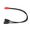 MINI DIN 6 Pin Male To 2 MINI DIN 6 Pin Female Cable Red Black Head MINI DIN 6 Pin Y Splitter Cable 1.0ft